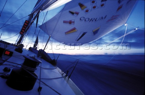 Night time navigation aboard Corum Admirals Cup yacht