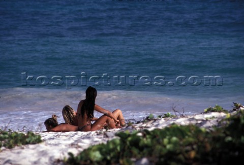 Girls Sunbathing Silver Rock Barbados