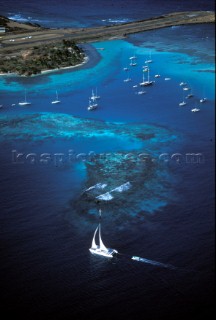 Aerial View of Islands Grenadines - Caribbean