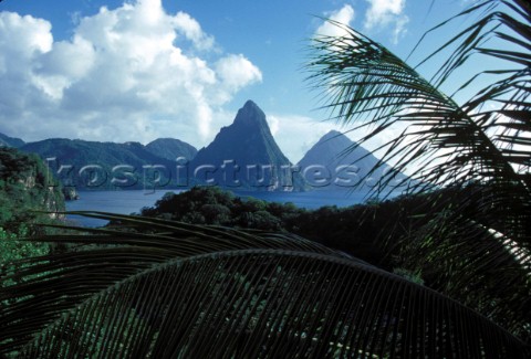 Travel scenes and destinations around the Caribbean Island of St Lucia The two Pietons