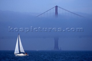 Cruising the San Franciso Bridge in Big Fog