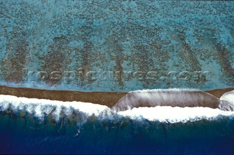 Coral reef barrier Bora Bora French Polynesia