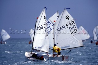 Young sailors competing at the Optimists World Championship, Martinque 1999