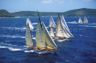 Antigua Regatta 25th April 2003 - 1st May 2003 Fleet sailing up wind