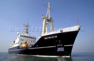 Bow view of maintenance vessel Patricia