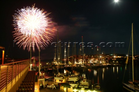 Firework celebrations Maxi Yacht Rolex Cup 2003 Porto Cervo Sardinia