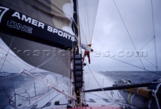 Volvo Ocean Race 2000 - 2001. The Nautor Challenge. Surfing in the Southern Ocean.