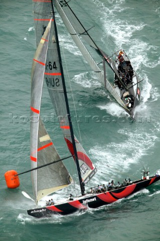 The Fourth race for the Americas Cup in Auckland New Zealand Friday Feb 28 2003 New Zealand  against