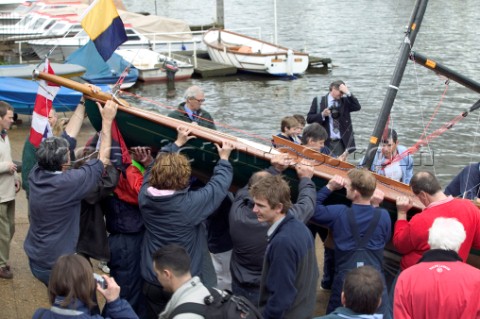 The official river launch of the restored Thames ARater Ulva owned by professional racing sailor and