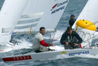 Gaeta (Italy)-  26/04/2004. Star Class World Championship 2004. Torben Grael Marcelo Bastos Ferreira . BRA