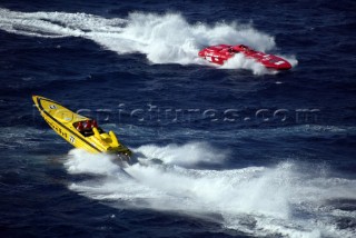 29/05/04 Valletta, Malta: The boats test the waves before the start