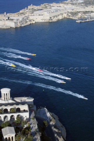 29504 Valletta Malta The fleet power into the harbour of Valletta after 6 laps on the east coast of 