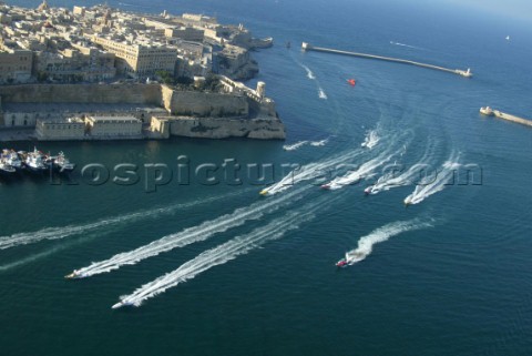 29504 Valletta Malta The fleet power into the harbour of Valletta after 6 laps on the east coast of 