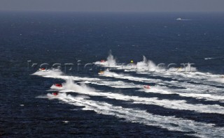 30/5/04, Valletta, Malta: The 12 boat fleet powered off the start line on their way to a rounding of the island of Malta, sea stae one metre making it exciting racing
