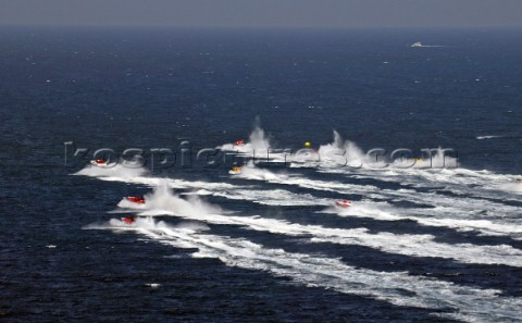 30504 Valletta Malta The 12 boat fleet powered off the start line on their way to a rounding of the 