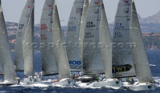 Porto Cervo 21 giugno 2004. Sardinia Rolex Cup 2004. Fleet. Photo:©Carlo Borlenghi ROLEX