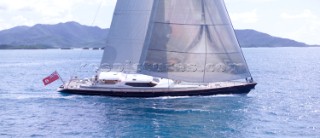 Superyacht Red Dragon sailing and cruising in the Caribbean