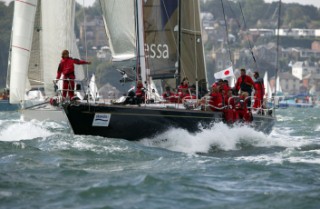 Swan 68 Chippewa on the startline during Cowes Week 2004