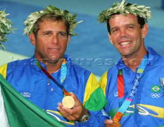 Athens 28 08 2004. Olympic Games 2004  . Star. TORBEN GRAEL - MARCELO FERREIRA (BRA). Gold Medal.