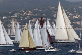 Fleet of classic yachts during Les Voiles de St Tropez 2004