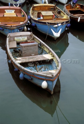 Wooden boats in the Float Dartmouth South Devon UK