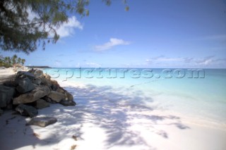 Idyllic Caribbean beach scene
