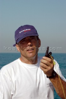 skipper David Scully on VHF radio communication