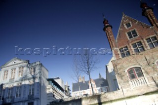 Buildings under blue sky, Brugge, Belgium