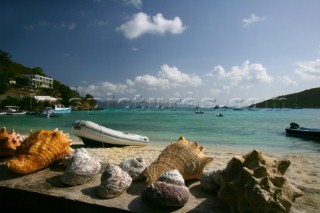 Jost Van Dyke Island - British Virgin Islands - The village of Great Harbour on Jost Van Dyke -The Beach