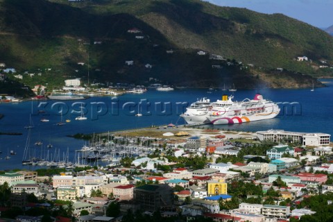 Tortola Island  British Virgin Islands  CaribbeanRoad Town capital of BVI The Harbour overview
