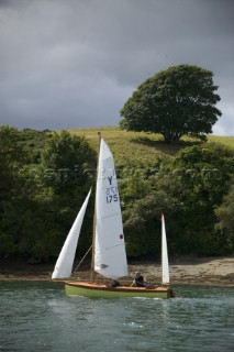 Classic yawl sailing in Dartmouth, Devon, UK