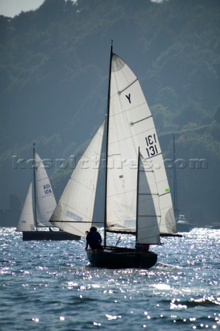 Classic yawl sailing in Dartmouth Devon UK
