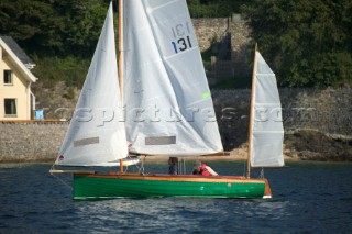 Classic yawl sailing in Dartmouth, Devon, UK