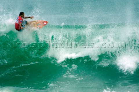 Travis Logies competing at the Rip Curl Championship 2005
