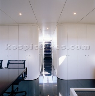 Interiors of Wally maxi yacht Dark Shadow