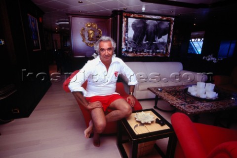 July 2005 Flavio  Briatore Managing Director of Renault F1 Team France in ViryChtillon on board of h