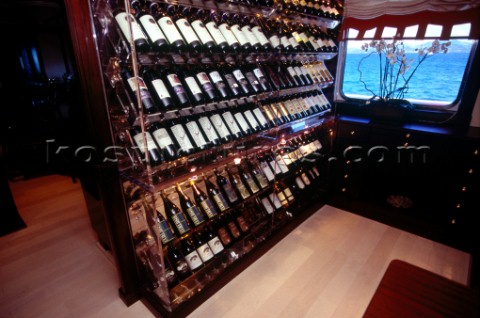 Wine cellar and collection Flavio  Briatore Managing Director of Renault F1 Team France in ViryChtil