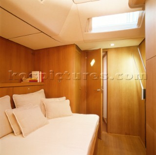 Interior of a contemporary Wally maxi cruising yacht