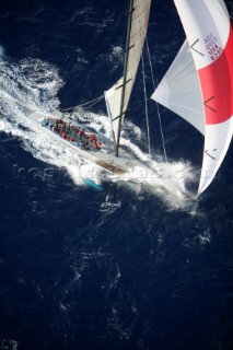 Transpac 2005. Genuine Risk, a Dubois 90, during the 2005 Trans Pacific Yacht Race