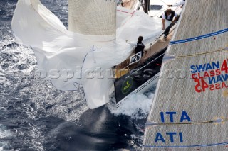 Porto Cervo,16 09 2006. Rolex Swan Cup 2006. Mintaka. The Rolex Swan Cup is the principal event in the swan yacht racing circuit. For Editorial Use only.