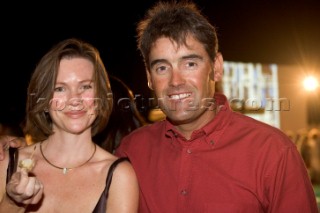 Porto Cervo, 12 09 2006. Rolex Swan Cup 2006. ClubSwan Party. Mr and Mrs Russell Coutts, .  The Rolex Swan Cup is the principal event in the swan yacht racing circuit. For Editorial Use only.