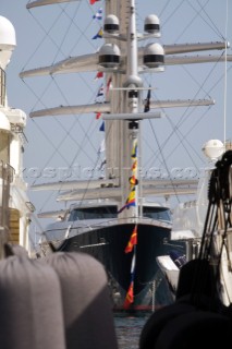 Maltese Falcon owned by Tom Perkins in port