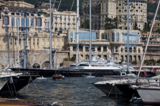 Superyacht Maltese Falcon owned by Tom Perkins in Monaco Harbour