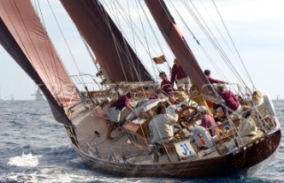 The yacht Agneta competing at Les Voiles de Saint Tropez 2005