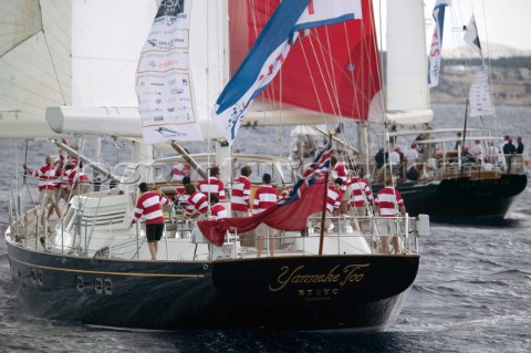 PALMA MAJORCA  October 12th 2006 The sailing superyacht Yankee Two skippered by American Charlie Dwy