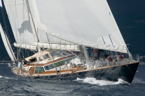 PALMA MAJORCA  October 12th 2006 The 47 metre superyacht Scheherazade USA designed by Bruce King and