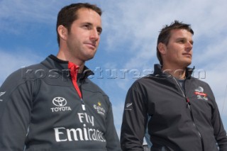 Emirates Team New Zealand helmsmen Ben Ainslie and Dean Barker. 2/4/2007