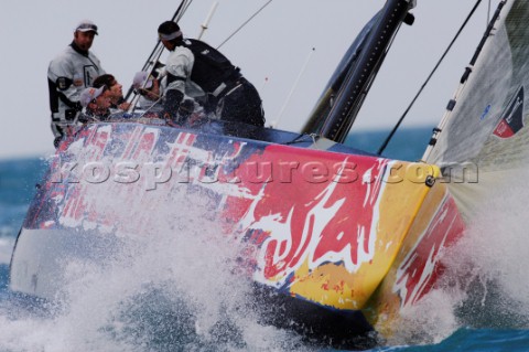 Victory Challenge SWE96 helmed by Magnus Holmberg before the start of racing on day two of the Louis