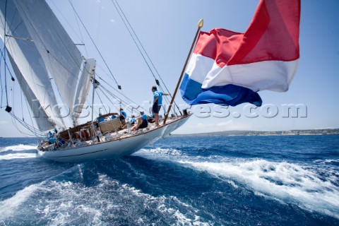 PALMA MAJORCA  JUNE 19TH  The 46m Dutch yacht Windrose of Amsterdam sailing on New Zealand Millenium