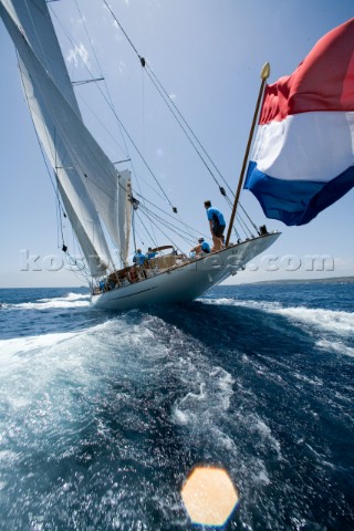 PALMA MAJORCA  JUNE 19TH  The Dutch 46m Windrose of Amsterdam sailing on New Zealand Millenium Day o